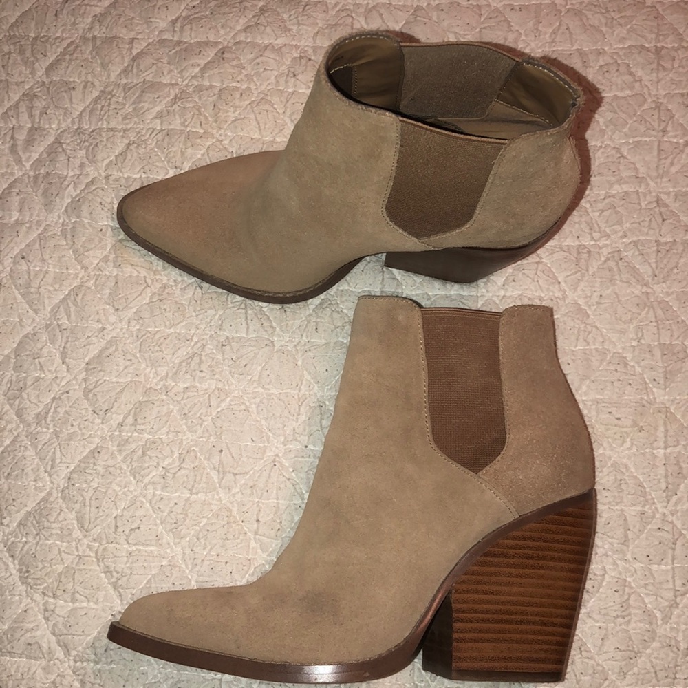 Tan booties